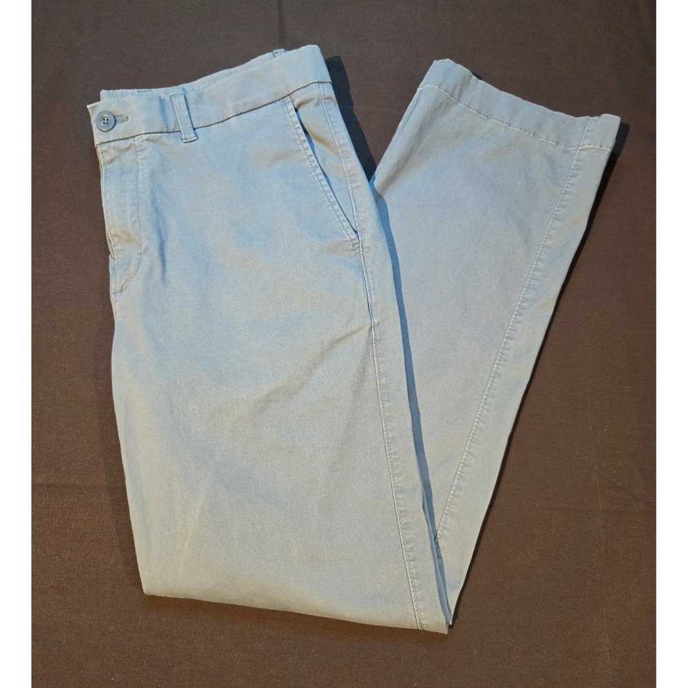 Roundtree & Yorke Casuals Men's 36x32 Light Blue Chino Pant